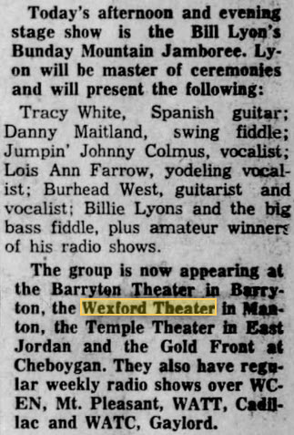 Wexford Theatre - July 29 1954 Article